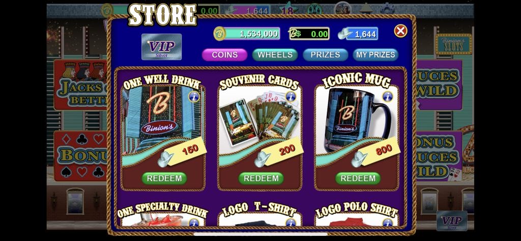 Binion's Casino comp store