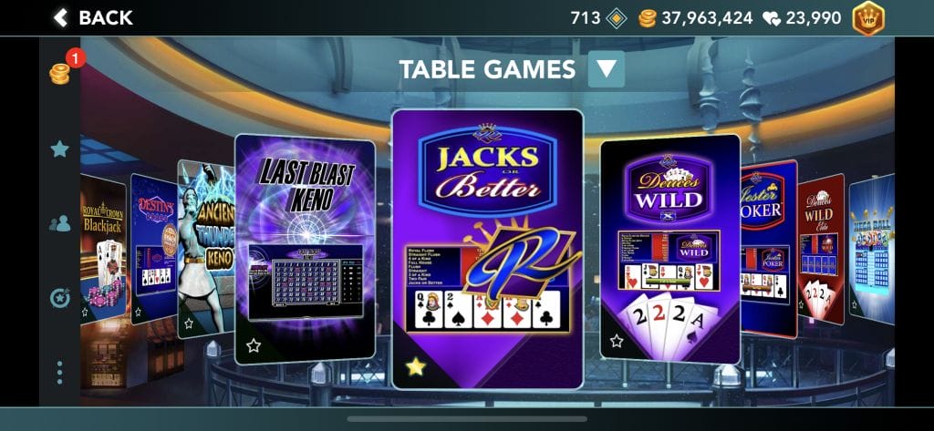 Foxwoods Online table games lobby