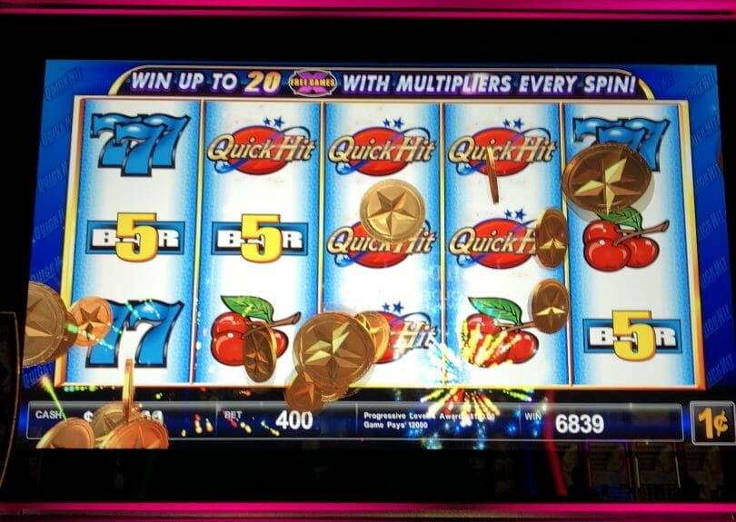 Quick Hit by Bally six symbol win