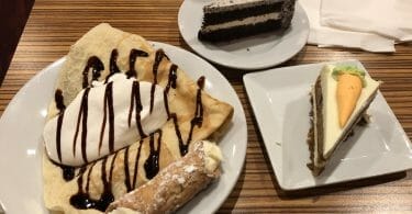 Excalibur Buffet lunch dessert crepe