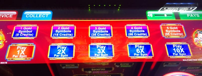 Slot machine where the gold