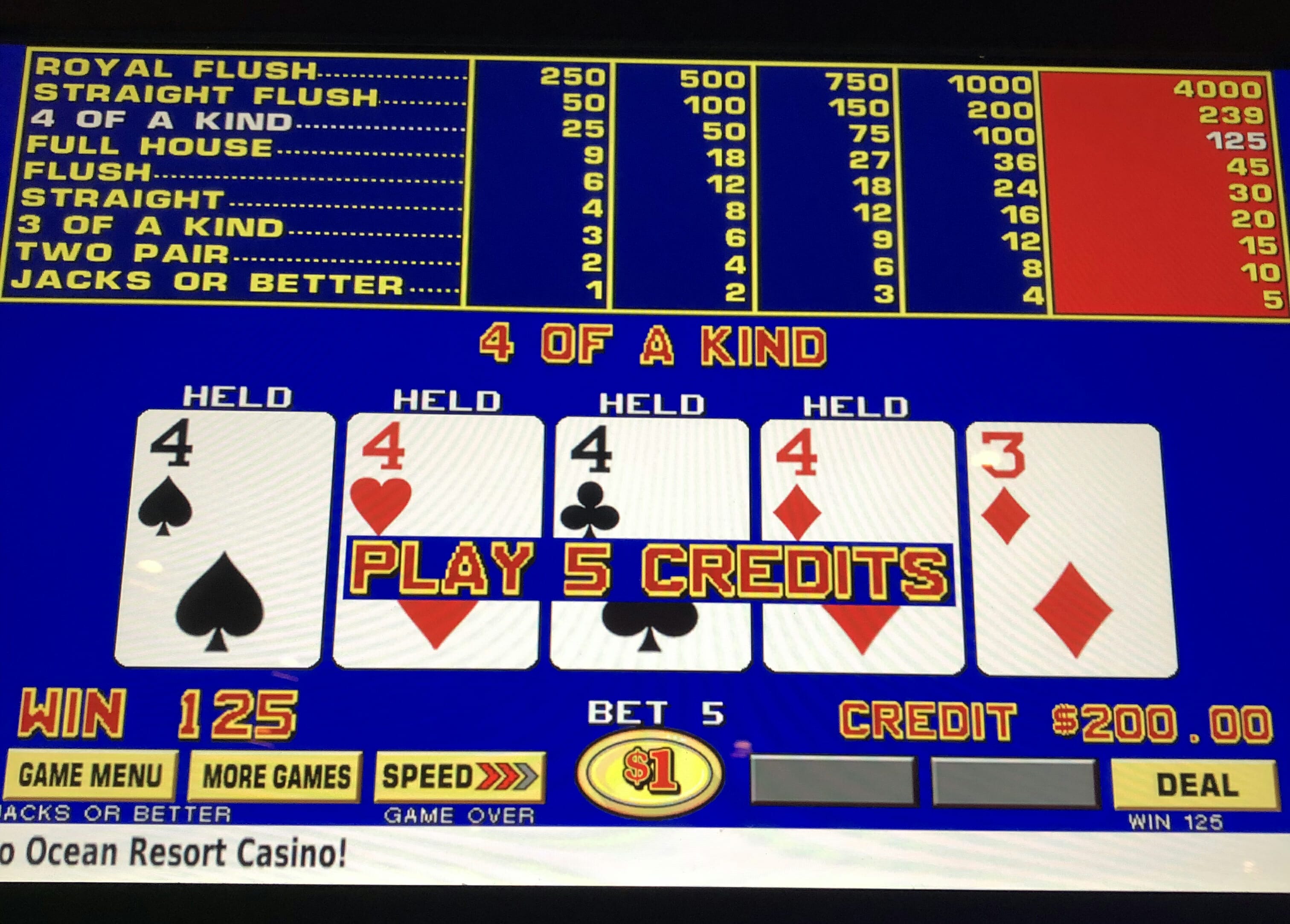 Video poker strategy