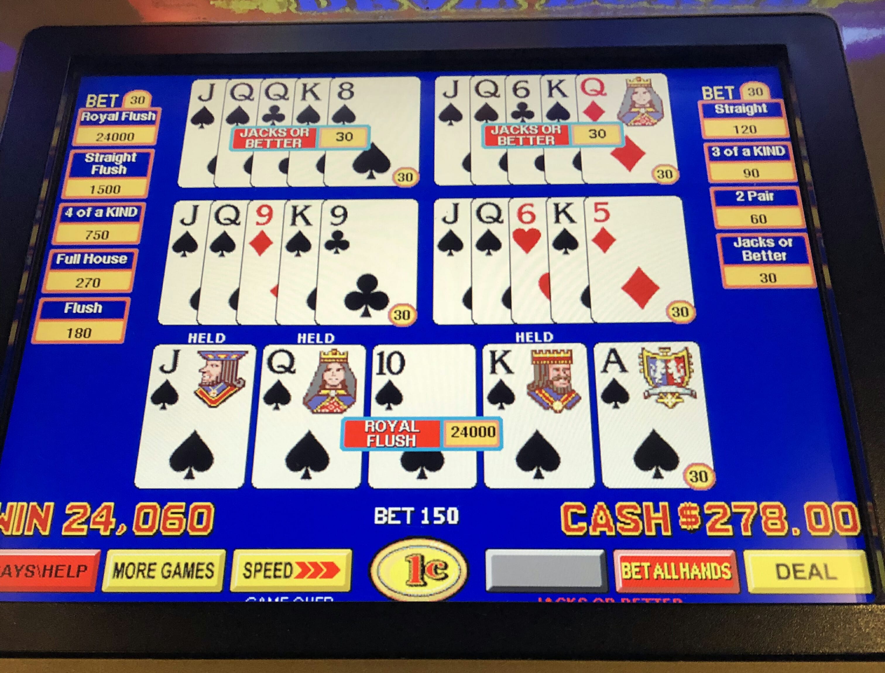 Bally Slot Machine Glass G355 - Harrahs Casino Ac Casino