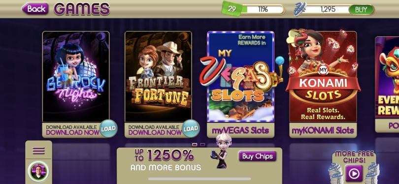 myVegas Blackjack slot lobby