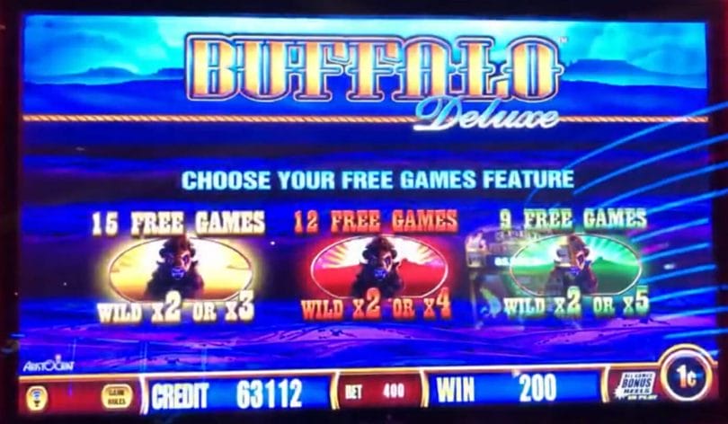 Buffalo Deluxe bonus choice