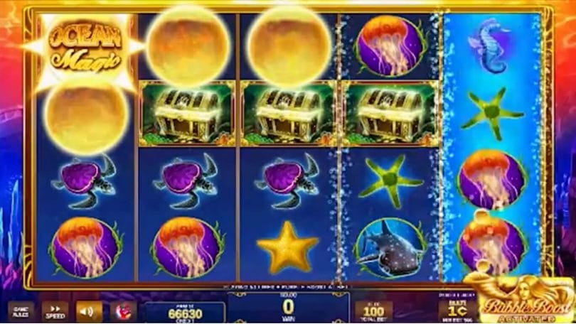 Ocean Magic IGT free games triggered