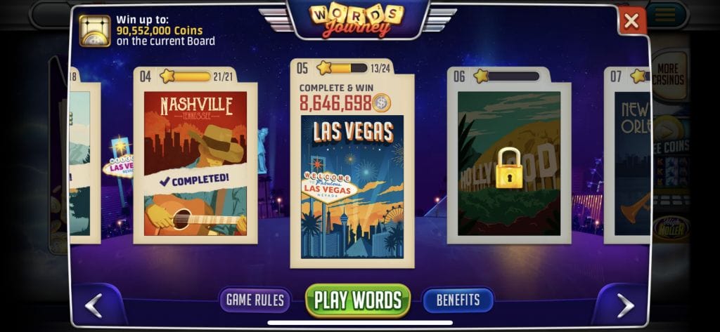 Vegas Words city list