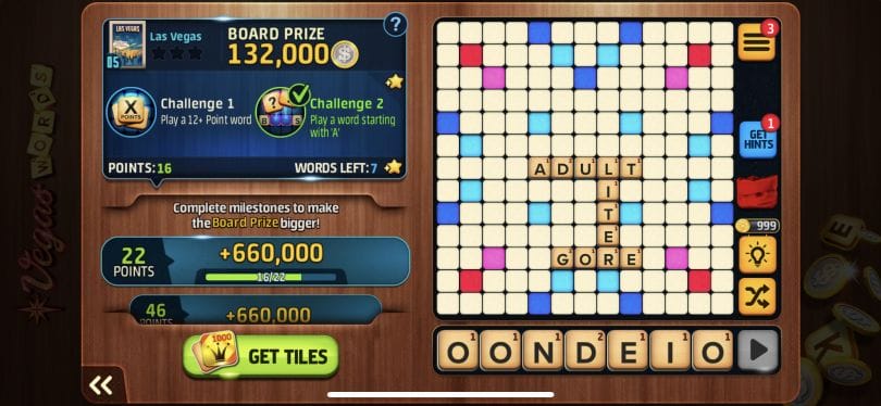 Vegas Words word game