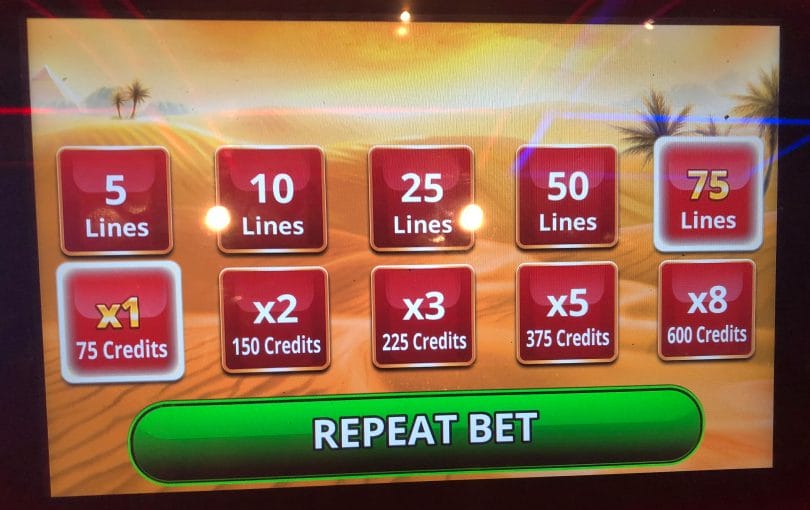 Golden Egypt Grand by IGT bet panel