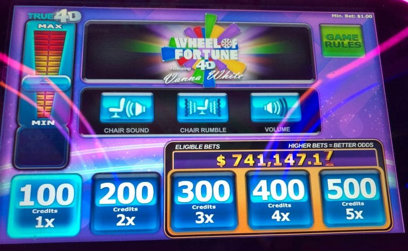 Wheel of Fortune 4D bet panel