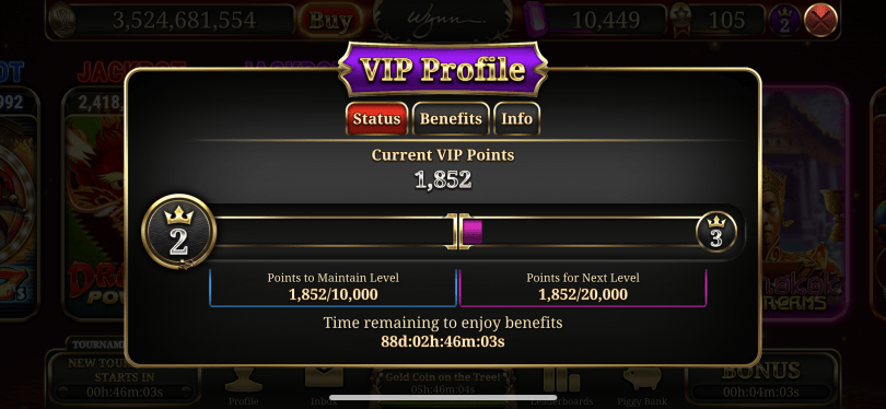 Wynn Slots VIP level