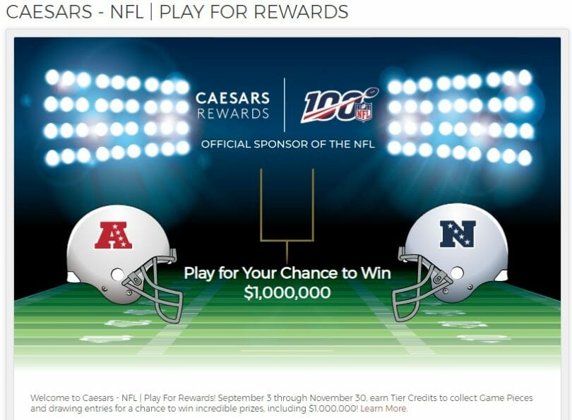 Caesars Play for Rewards promotion