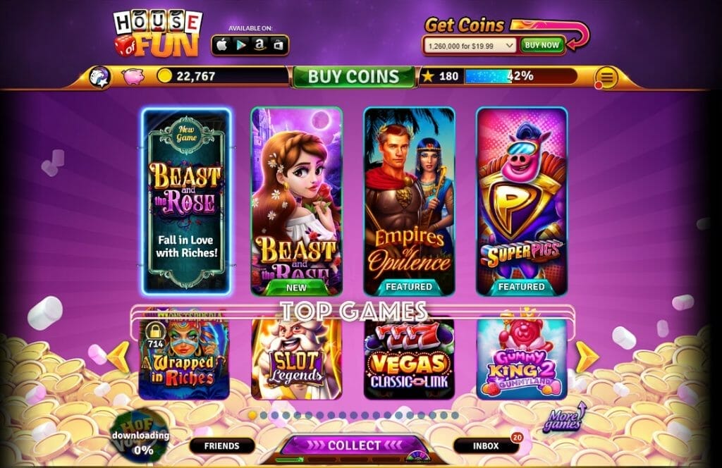 house of fun slot machine free credits