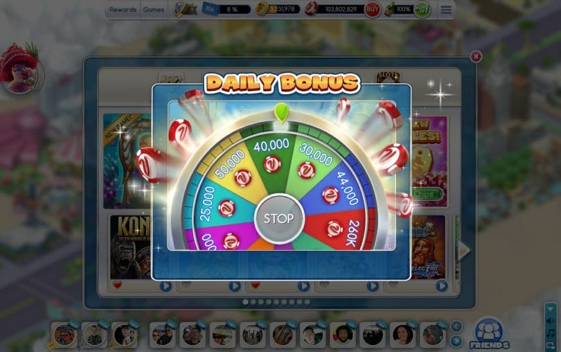 MyVegas on Facebook daily wheel spin