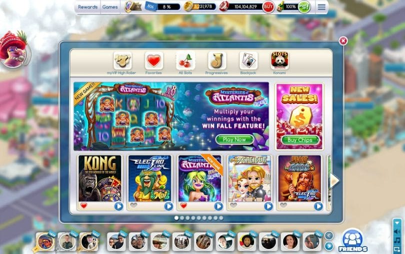 MyVEGAS on Facebook slot lobby