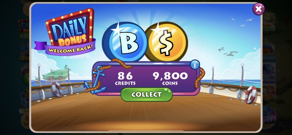 Bingo Blitz daily reward