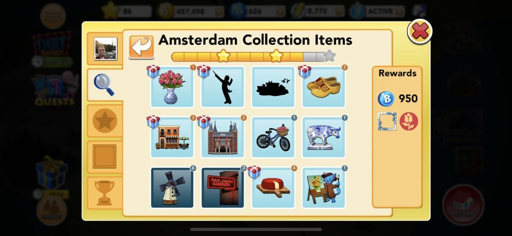 Bingo Blitz Amsterdam collection items
