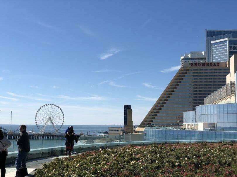 Steel Pier observation wheel and Showboat in Atlantic City