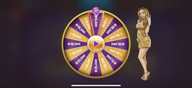 Hard Rock Social Casino daily wheel