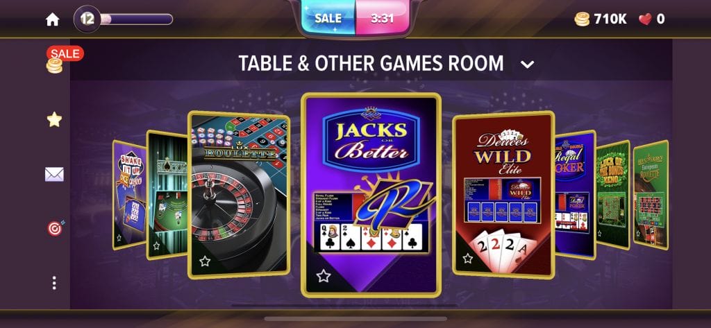 Hard Rock Social Casino table and other games room