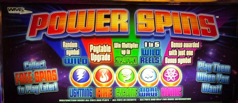 WMS Power Spins types
