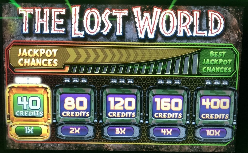 Jurassic Park Trilogy: The Lost World by IGT bet panel