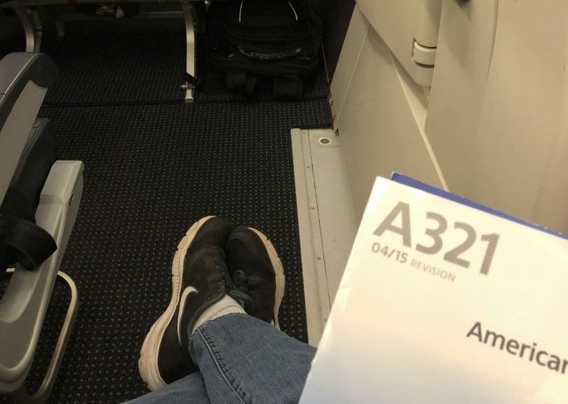 American Airlines Airbus A321 seat 23F