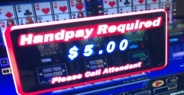 Video Poker $5 handpay required