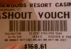 Casino voucher TITO ticket picture