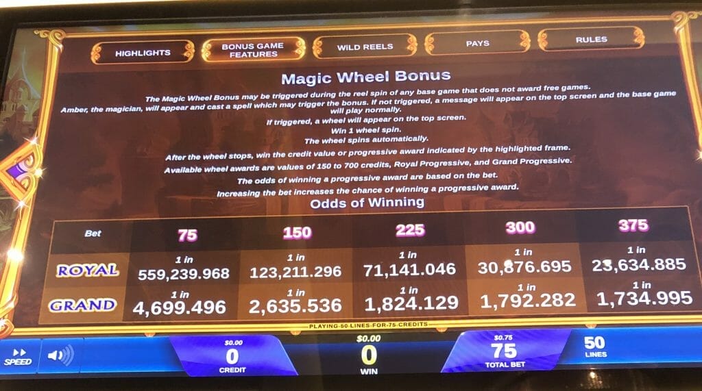 It's Magic: Amber by IGT Magic Wheel Bonus info