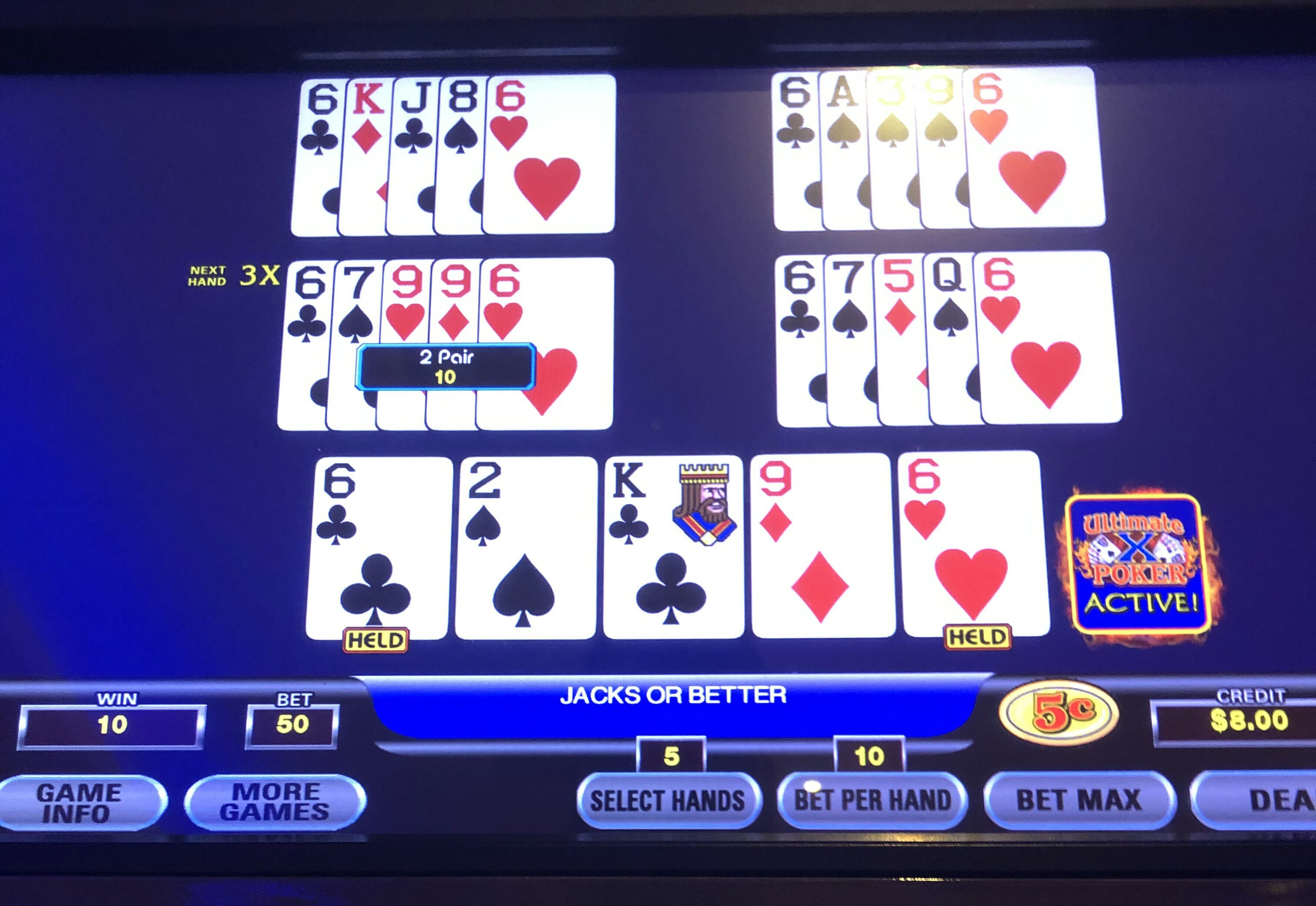 ultimate x poker slot machine