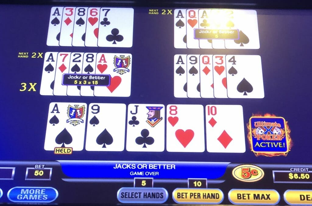 Ultimate X Poker by IGT hand two