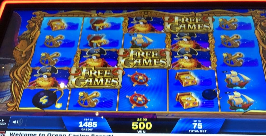 Wild Pirates by IGT free spins triggered
