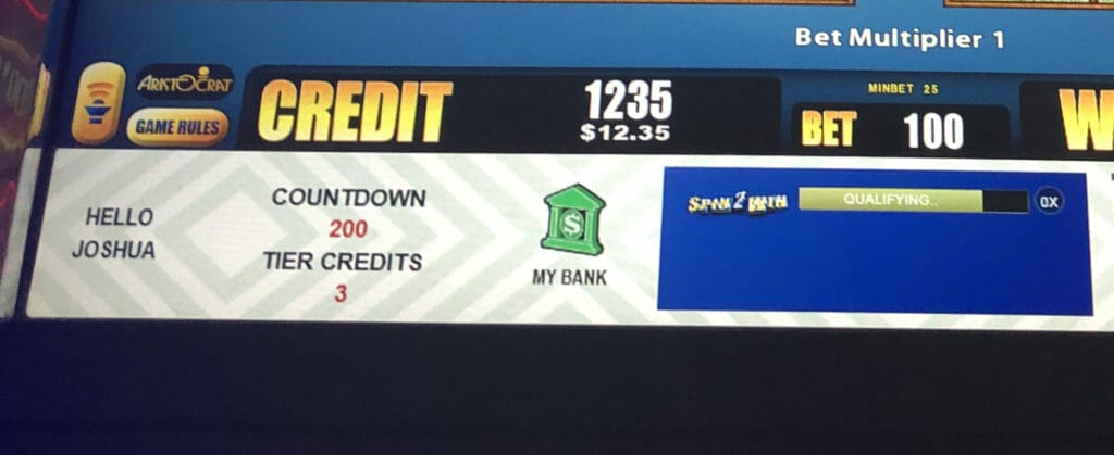 Linq Spin 2 Win qualifying for a spin