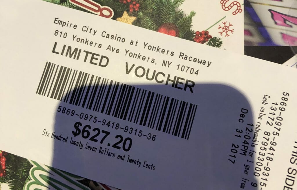 Empire City Casino in New York limited voucher win