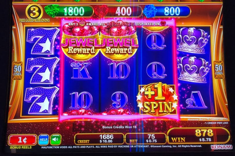 Jewel Reward by Konami free spins extra spin