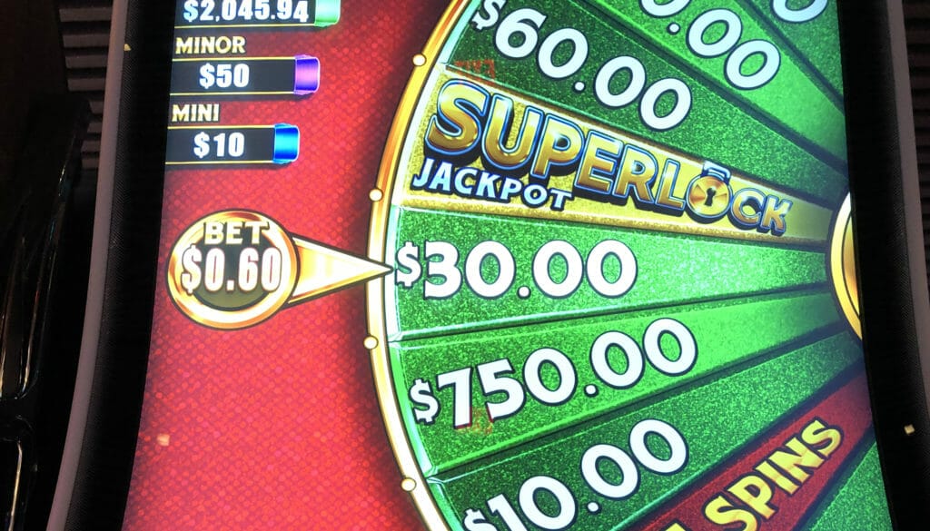Lock it Link by Scientific Games Superlock Jackpot wheel