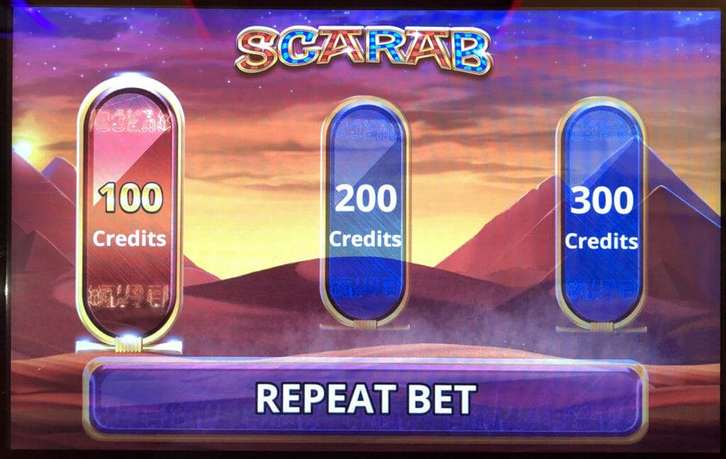 Scarab Grand by IGT bet panel