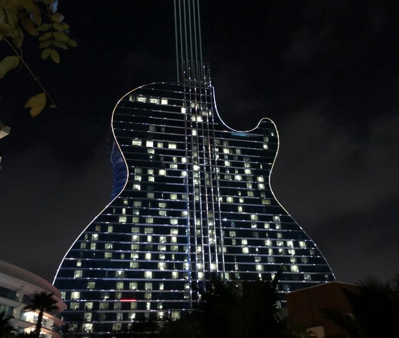 Seminole Hard Rock in Hollywood Florida guitar hotel
