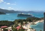 Oasis of the Seas in Labadee, Haiti from the top of the zip line