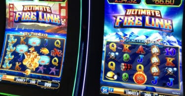 Ultimate Fire Link by Bally machines side by side