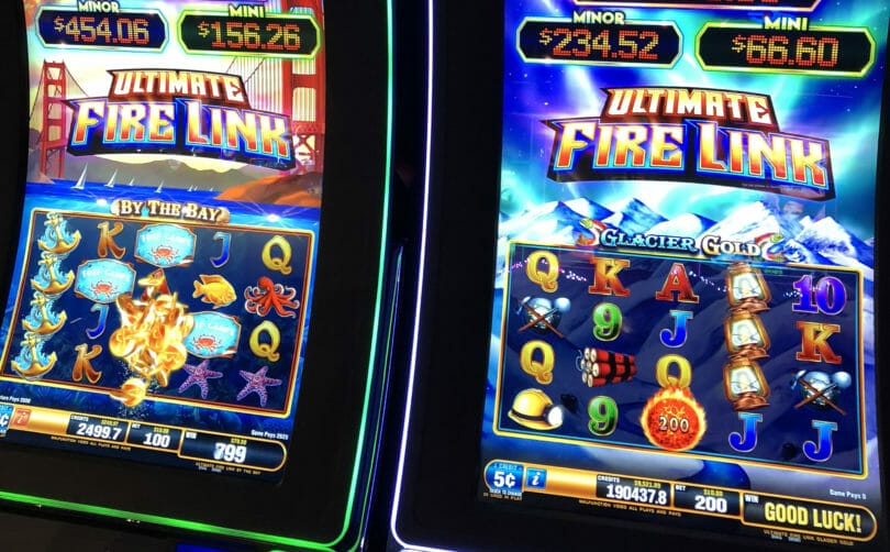 Ultimate Fire Link by Bally machines side by side