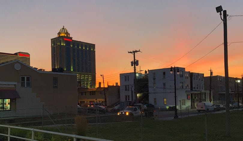 Tropicana Atlantic CIty at sunset