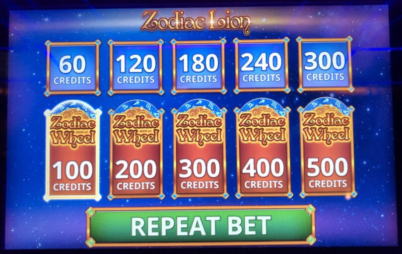 Zodiac Lion by IGT bet panel