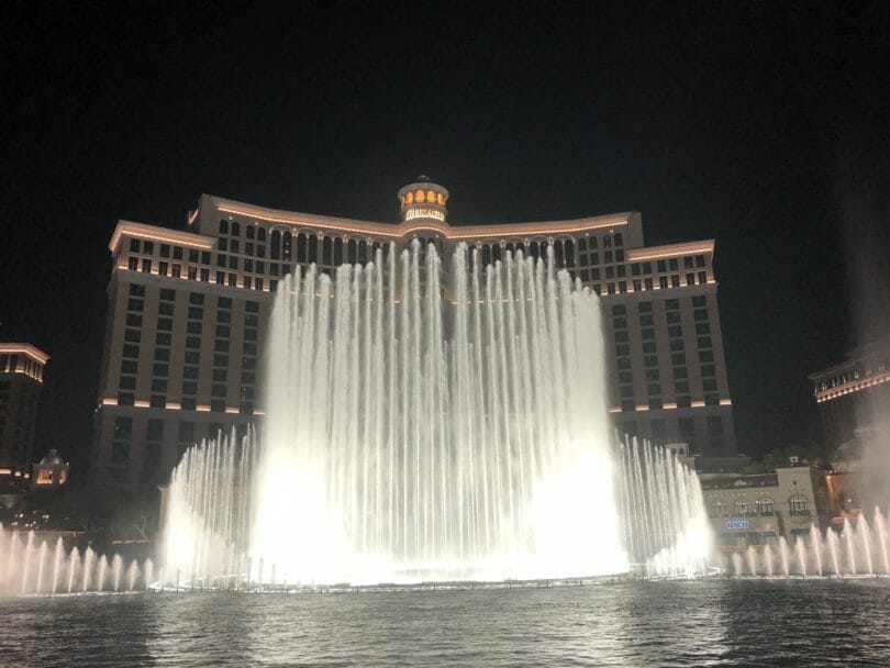 Bellagio fountains in Las Vegas