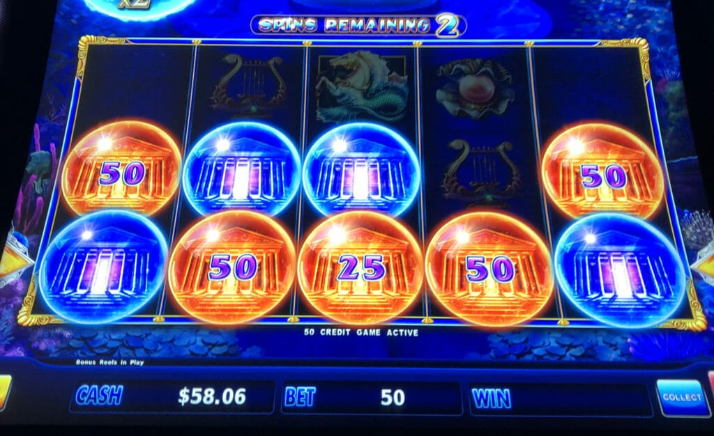 Deep Sea Magic Drop & Lock by Scientific Games completed row