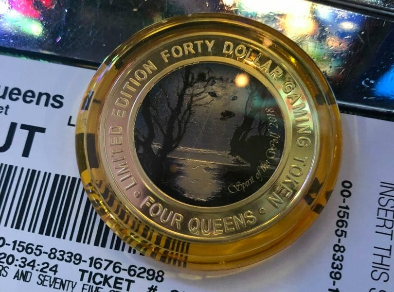Silver Strike $40 Four Queens token