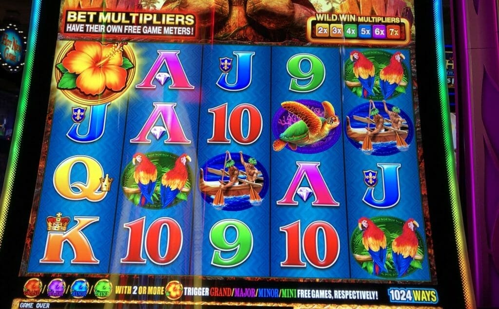 The Great Tiki by Aruze slot board