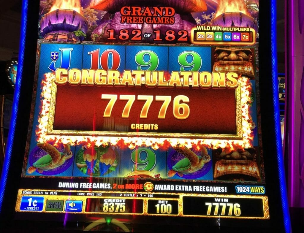 The Great Tiki $777 bonus at Treasure Island