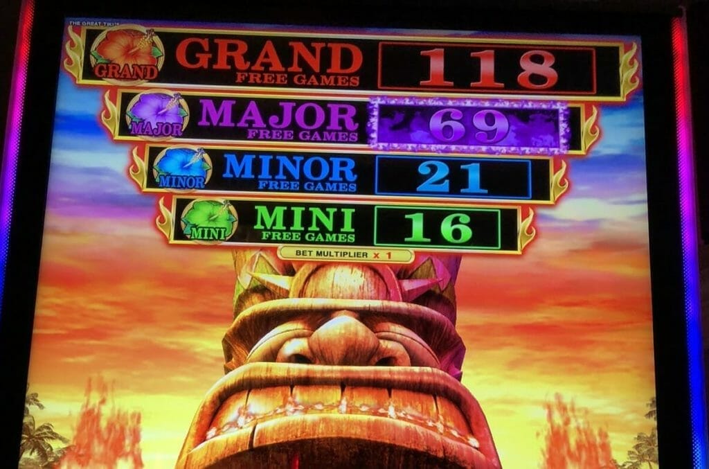 The Great Tiki by Aruze free game progressives
